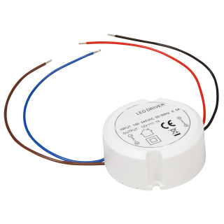 LED-Trafo McShine, IP67, 0,5-15W, Ein 220-240V, 12V= Konstantspannung, rund 