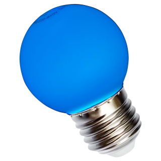 LED Tropfenlampe Blau, E27, 1W, 230V, 50mA, Abstrahlwinkel 270° 