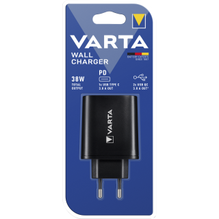 Ladeadapter VARTA, Wall-Charger, schwarz, 2x USB-A, 2x USB-C 