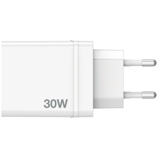 Ladeadapter Verbatim "CHR-30EU2", 30W, weiß, 2xUSB-A, 1xUSB-A QC, 1xUSB-C PD 