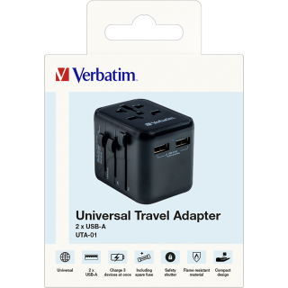 Ladeadapter Verbatim, Universal Travel, UTA-01, 12W 