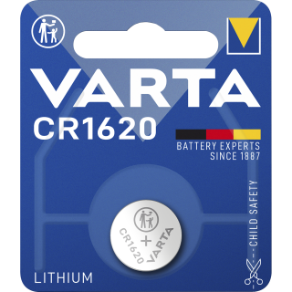 Lithium-Knopfzelle "Electronics" VARTA, CR1620, 70mAh, 3V, 1er-Blister 