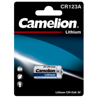 Lithium-Photobatterie CAMELION, CR123A, 3V, 1er-Blister 