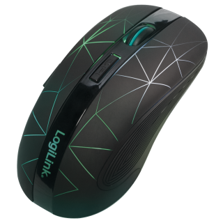 Maus, Wireless 2,4G Mouse, Optisch, schwarz, LED Beleuchtung ,1600dpi 