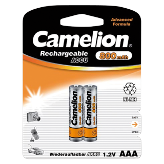 Micro-Akku CAMELION 1,2V, 800 mAh, Typ AAA, NiMH, 2er-Blister 