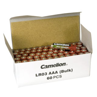 Micro-Batterie CAMELION Alkaline 1,5 V, Typ AAA, 60er-Pack 