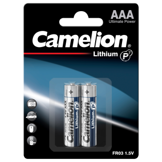 Micro-Batterie CAMELION Lithium 1,5V, Typ AAA/FR03, 2er-Blister 