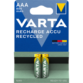Micro-Batterie NiMH, VARTA, AAA, HR03, 1.2V/800mAh, 2er-Pack 