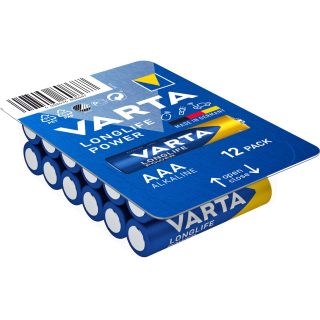 Micro-Batterie VARTA "Longlife Power" 1,5V, Typ AAA/LR03, 12er-Pack 