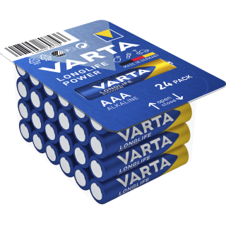 Micro-Batterie VARTA "Longlife Power", Alkaline, 1,5V, Typ AAA/LR03, 24er-Haushaltspack 