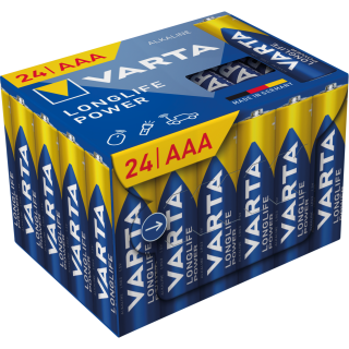 Micro-Batterie VARTA "Longlife Power", Alkaline, Typ AAA/LR03, 1,5V, 24er-Pack 