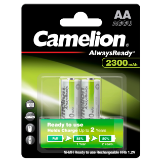 Mignon-Akku CAMELION "AlwaysReady" NiMH, 2300mAh, Typ AA, 2er-Blister 