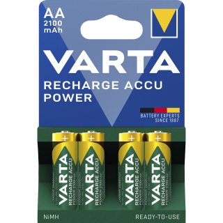 Mignon-Akku VARTA "Accu Power", Ni-MH, 2.100mA, Typ AA, HR06 4er-Blister 