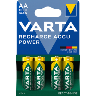 Mignon-Batterie NiMH, VARTA, AA, HR06, 1.2V/1350mAh, 4er-Pack 