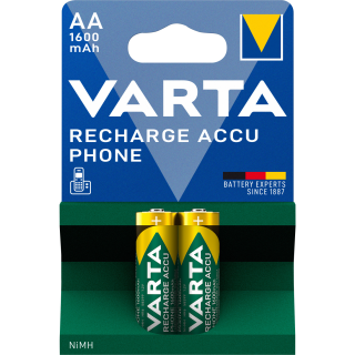 Mignon-Batterie NiMH, VARTA, AA, HR06, 1.2V/1600mAh, 2er-Pack 
