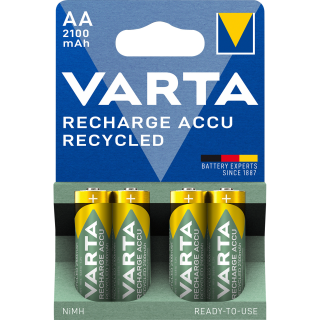 Mignon-Batterie NiMH, VARTA, AA, HR06, 1.2V/2100mAh, 4er-Pack 