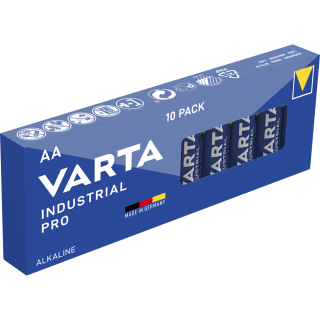 Mignon-Batterie VARTA "Industrial Pro" Alkaline, Typ AA, LR06, 1,5V, 10-Pack 