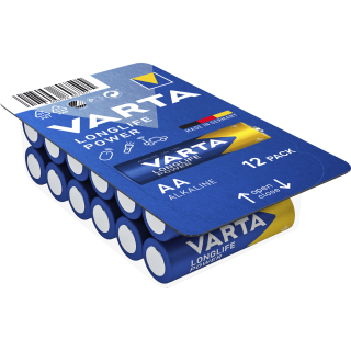 Mignon-Batterie VARTA "Longlife Power", Alkaline, 1,5V, Typ AA/LR6, 12er-Pack 