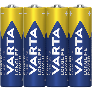 Mignon-Batterie VARTA "Longlife Power" Alkaline, Typ AA, LR06, 1,5V, 4er Pack 