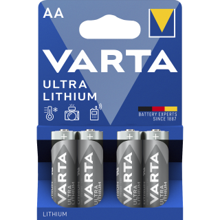 Mignon-Batterie VARTA "Professional", Lithium, Typ AA/ FR06, 4er-Blister 