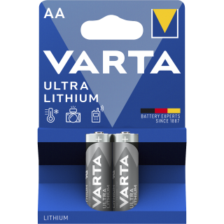 Mignon-Batterie VARTA "Professional", Lithium, Typ AA/FR06, 2er-Blister 