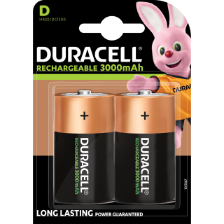 Mono-Batterie NiMH DURACELL, HR20, 1.2V/3000mAh, 2er-Pack 