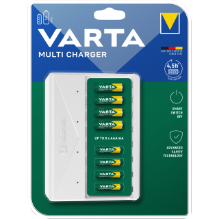 Multi-Ladegerät VARTA, für AA/ AAA Batterien, NiMH Akku 