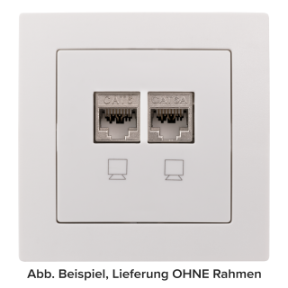 Netzwerk-Dose McPower "Flair" CAT6A, UP, weiß, vollgeschirmt 