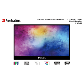 Portable Monitor Verbatim PMT-17, 17.3'' (43.94cm), LCD, Full HD 