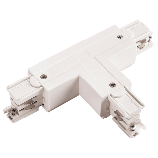 Einspeiser-Steckverbinder "SPS2" für 3-Phasen-Schienensystem, T Links, weiß 