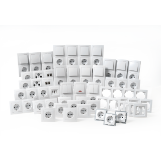 Schalter und Steckdosen-Set McPower Flair "Komplett", 100-teilig, weiß 
