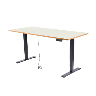 Schreibtisch Imstande, business-b + Tischplatte Sperrholz Platinweiß 120x60cm 