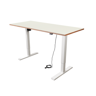 Schreibtisch Imstande, smart-w + Tischplatte HPL Platinweiß 160x80cm 