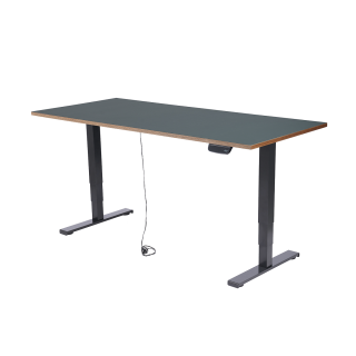 Schreibtisch imstande, Gestell business-b + Platte 180x80cm Smokey Blue 