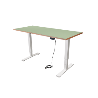 Schreibtisch imstande, Gestell business-w + Platte 140x60cm Pistazio 