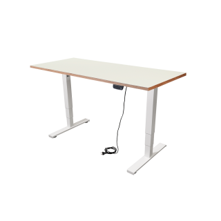 Schreibtisch imstande, Gestell business-w + Platte 160x80cm HPL Platinweiß 