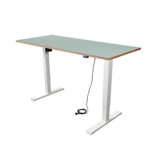 Schreibtisch imstande, Gestell smart-w + Platte 140x80cm Aquavert 