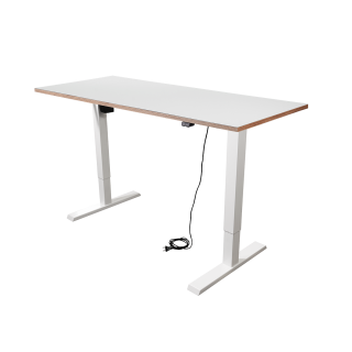 Schreibtisch imstande, Gestell smart-w + Platte 140x60cm Pebble 