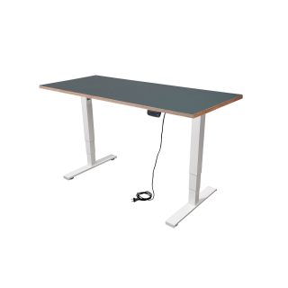 Schreibtisch imstande, business-w + Platte 160x80cm Smokey Blue 