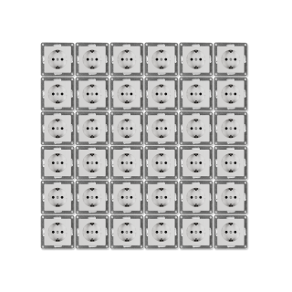 Schutzkontakt-Steckdose McPower "Cup" 250V~/16A, UP, Einsteckschutz, 36er-Pack 