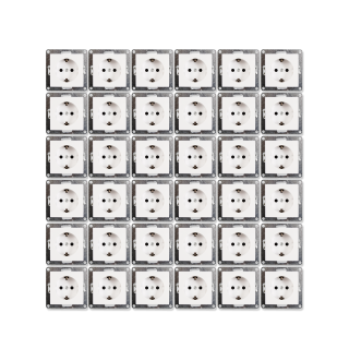 Schutzkontakt-Steckdose McPower "Flair" 250V~/16A, Einsteckschutz, 36er-Pack 