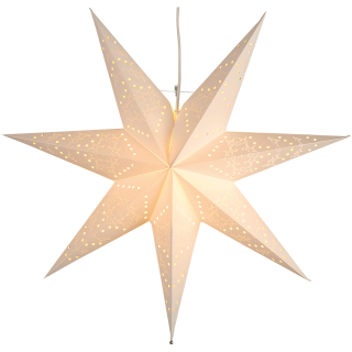 Papierstern "Sensy Star 54", 54x51cm, E14, Farbe: Creme, Metall/Papier 