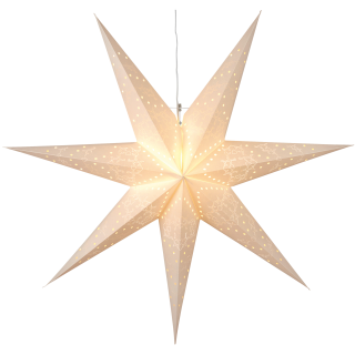 Papierstern "Sensy Star 70", 70x70cm, E14, Farbe: Creme, Metall/Papier 