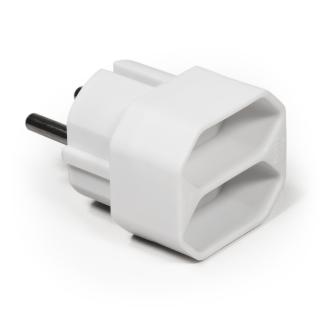 Steckdosenadapter McPower, 2x Euro, weiß 