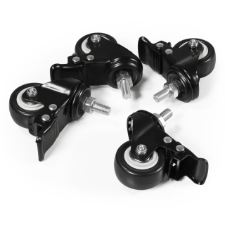 Tischrollen imstande, 4er-Set, schwarz, Tragkraft je 50kg 