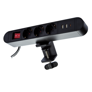 Tischsteckdose McPower "SK-03AC" 3x Steckdose, 2x USB-C PD30W, 1x USB-A 