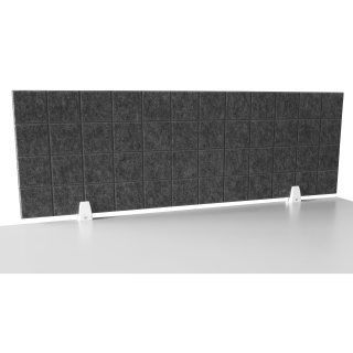 Trennwand-Set imstande, 1x Akustik-Trennwand 120x40cm, 1x. Clip, weiß, 2er-Pack 