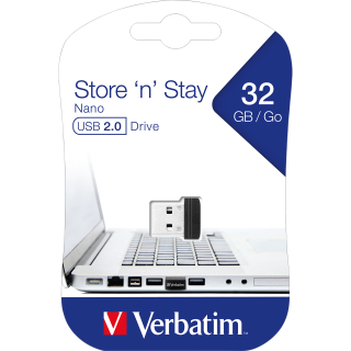 USB 2.0 Stick Verbatim, 32GB, Nano Store'n'Stay 