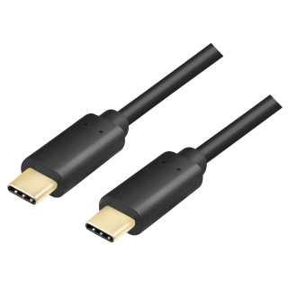 USB 3.2 Gen2 Kabel, USB-C Stecker auf USB-C Stecker, 0,5m, schwarz 