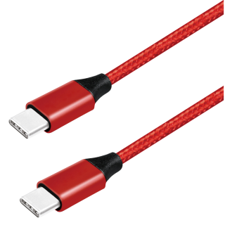 USB 3.2 Kabel, USB-C Stecker auf USB-C Stecker, 1m, rot 